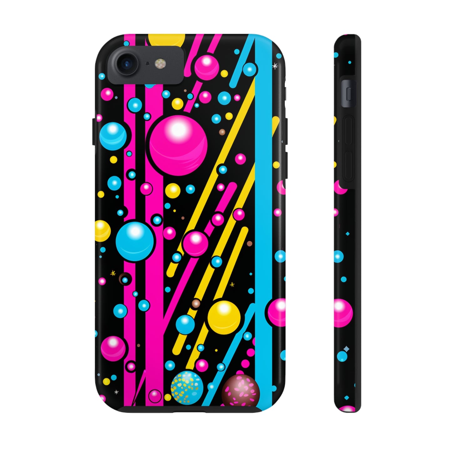 Retro Geometric Psychedelic iPhone Case | A Nostalgic Trip to Colorful Dimensions