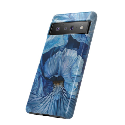 Floral Blue Iris Oil Painting Flower Phone Case