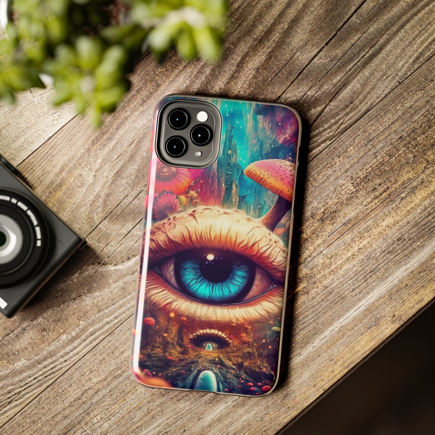 Eye of the Mushroom Psychedelic Art iPhone Case | Embrace the Trippy Enigma