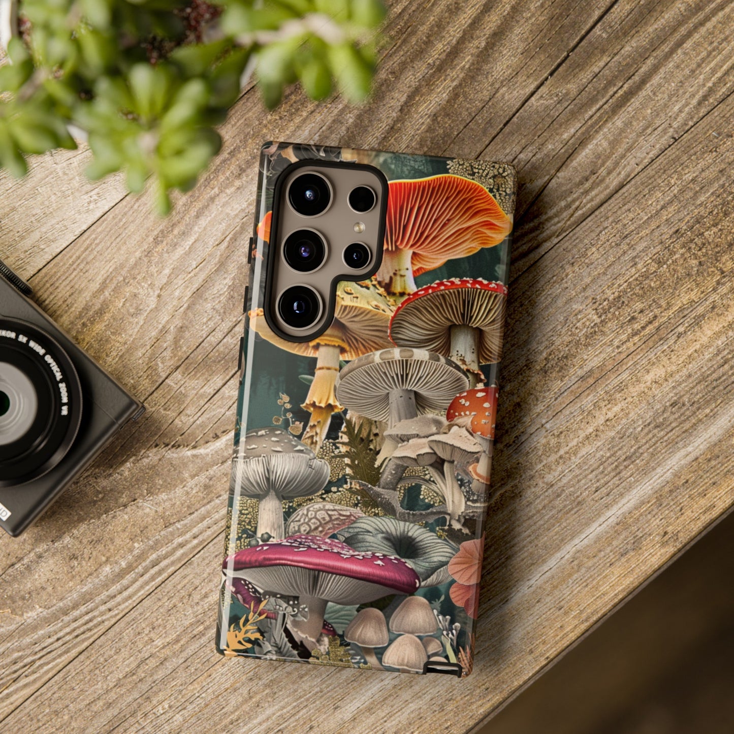 Vintage Illustration Mushroom Collage Phone Case