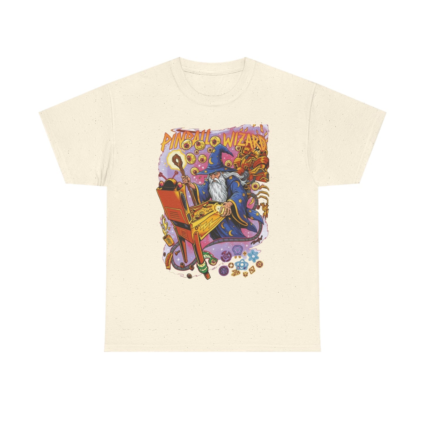 Retro Arcade Pinball Sorcerer T Shirt Wizard Gamer Tee