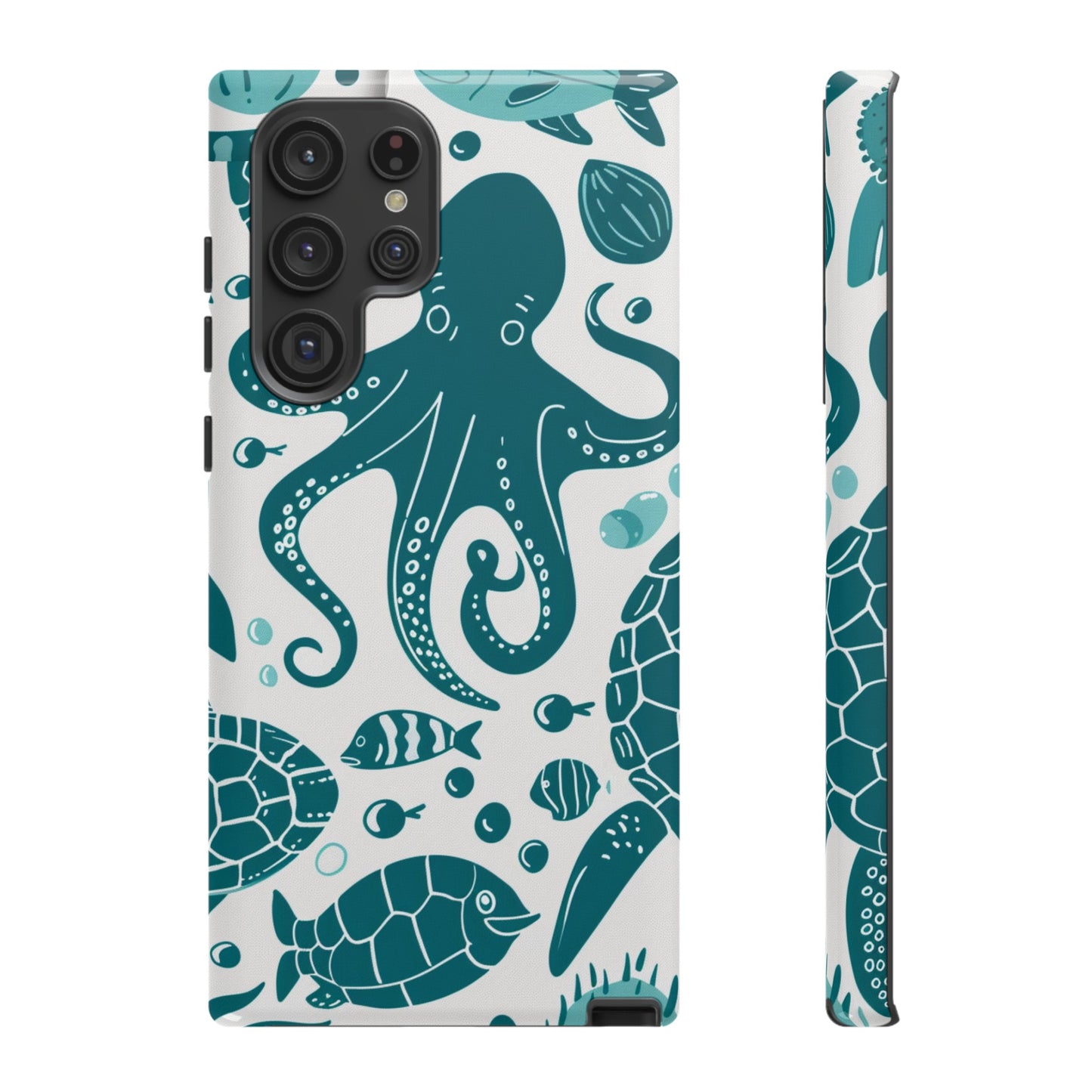 Undersea World Octopus, Turtle, Manta Ray Phone Case