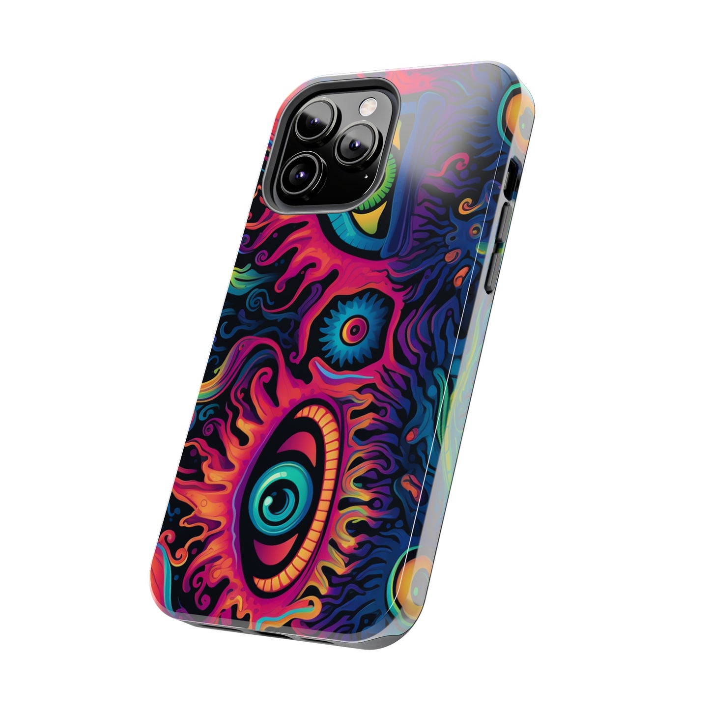 Psychedelic Art: The Eyes Upon Us iPhone Case | Embrace the Mystique of Trippy Visuals