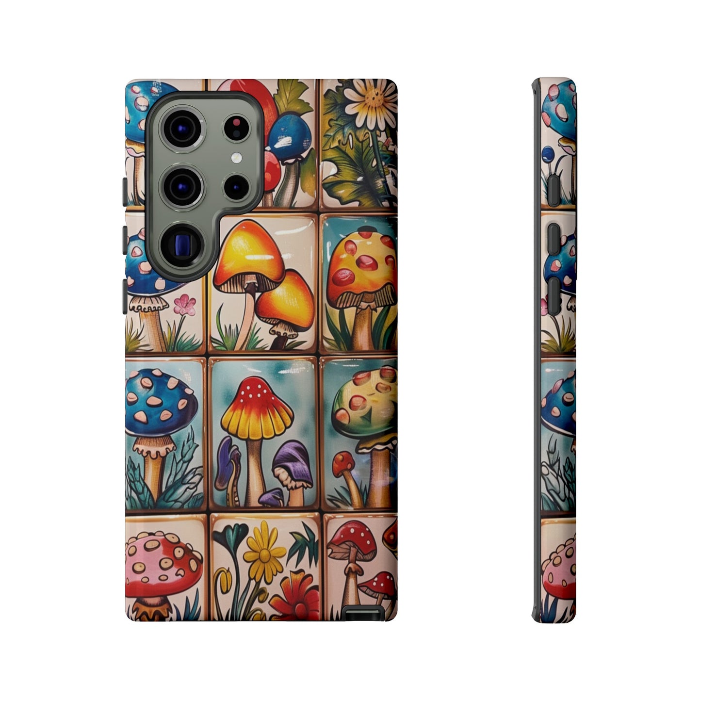 Trippy Magic Mushroom Tile  Abstract Art Phone Case