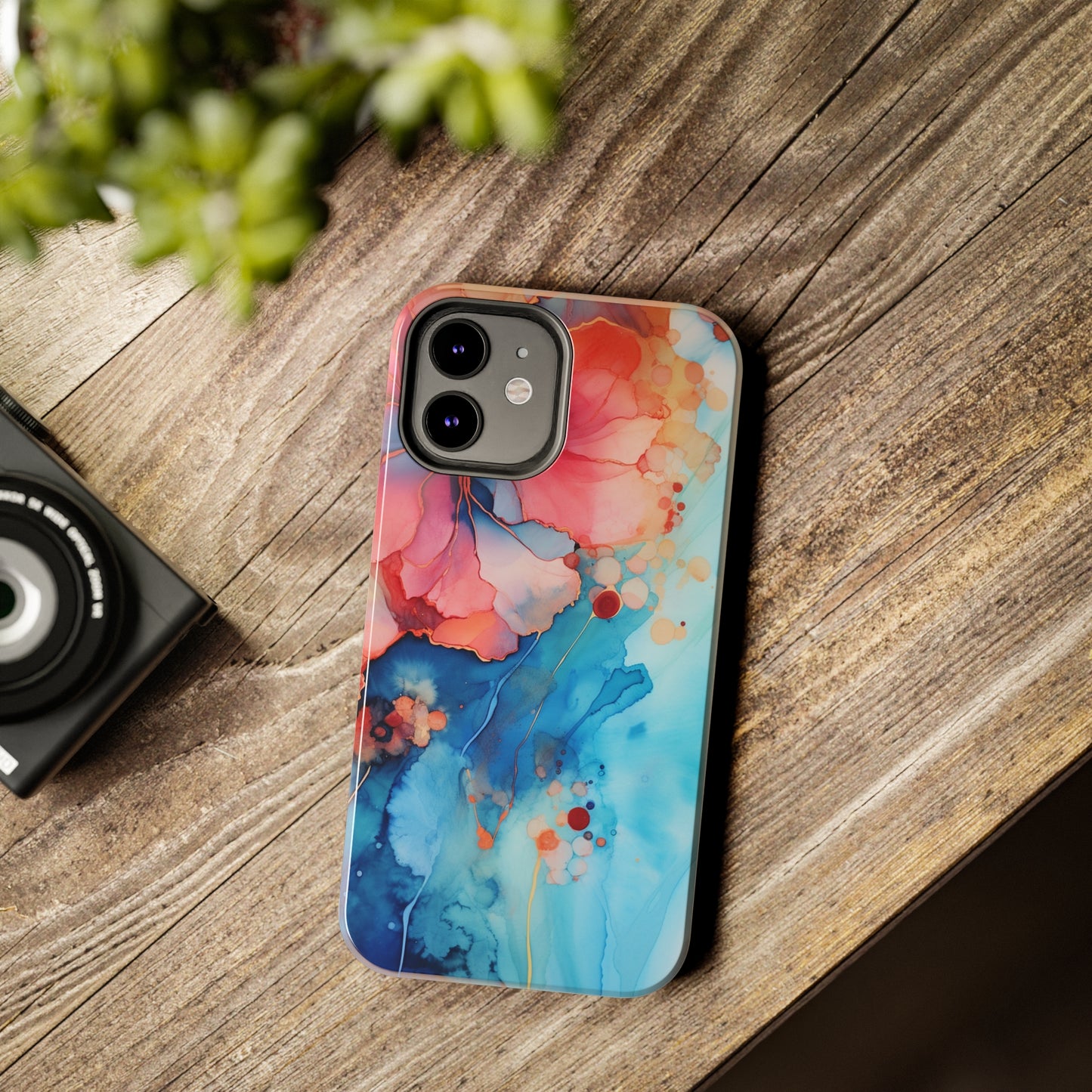 Marbled Floral Watercolor Phone Case | Embrace the Mesmerizing Multicolor Art