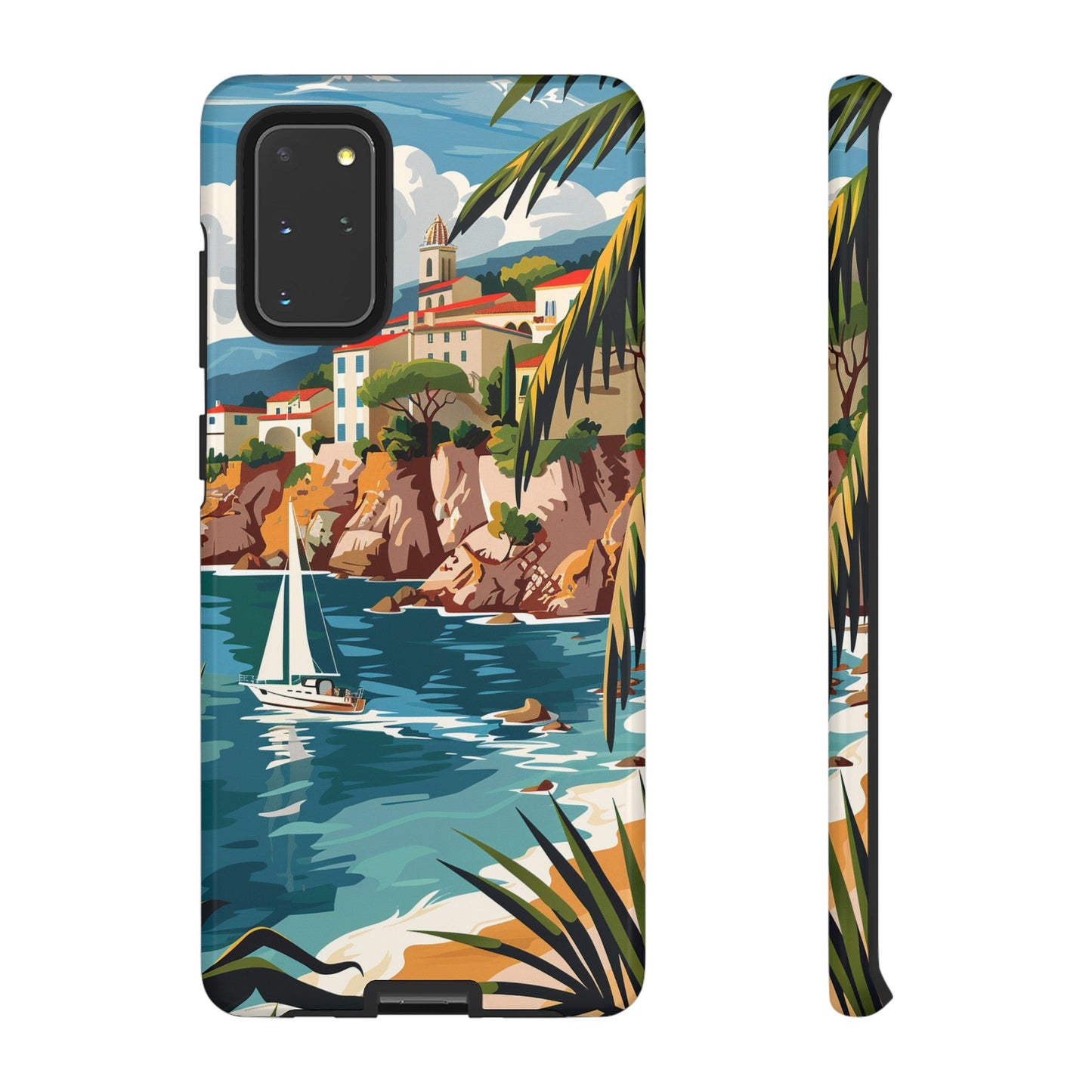 Midcentury French Riviera Sailboat Painting Phone Case