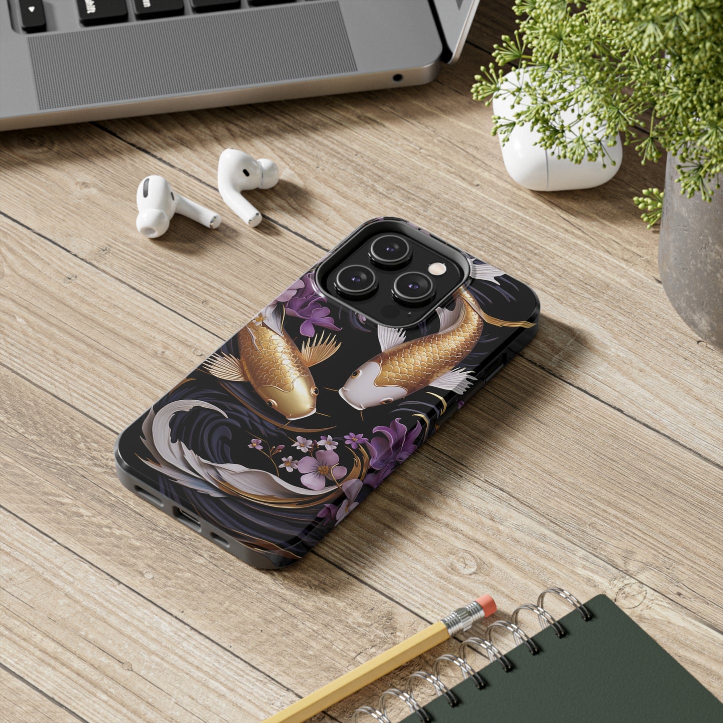 Graceful Flow: Koi Fish Inspired | Japanese Art Masterpiece iPhone Case