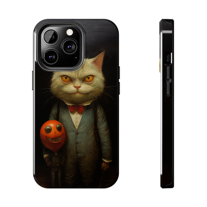 Creepy Spooky Halloween Cat iPhone Case | Dark Academia, Goth