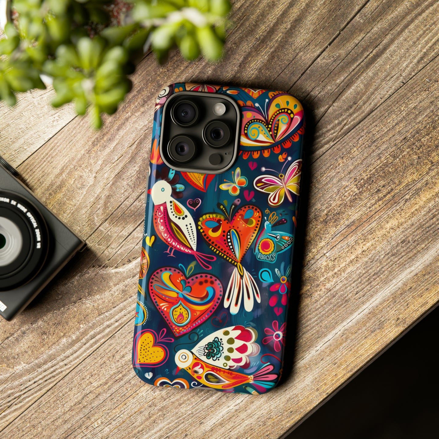 Bright Colorful Mexican Style Mural Painting Phone Case