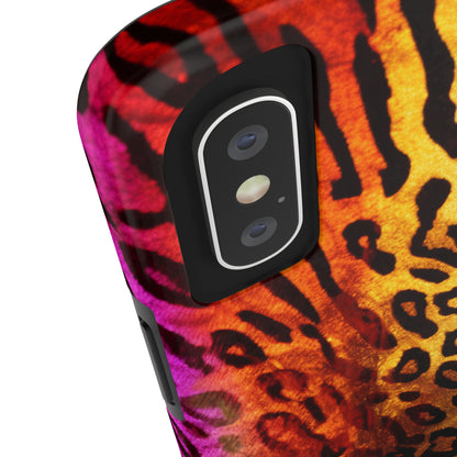 Kaleidoscopic Wild: Psychedelic Rainbow Leopard Print | Dazzling iPhone Case