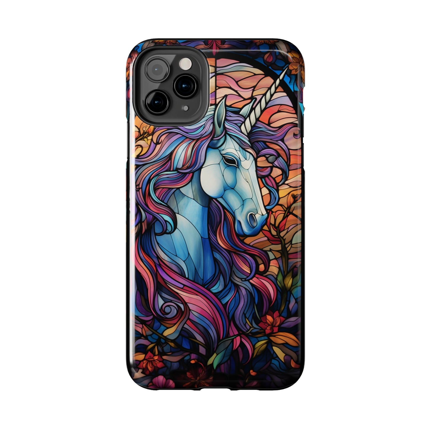 Unicorn Stained Glass iPhone Case | Mythical Beauty and Device Protection