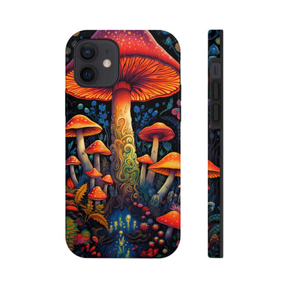 Trippy Magic Mushroom Tough iPhone Case | Psychedelic Art Phone Cover