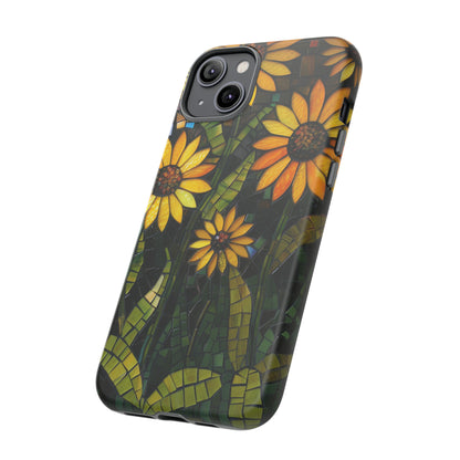 Yellow and Gold Daisy Mosaic Stained Glass Phone Case