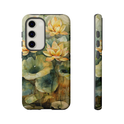 Zen Lotus Watercolor Painting iPhone 15 Case