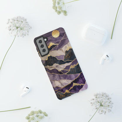 Abstract Purple Gold Mountain Phone Case