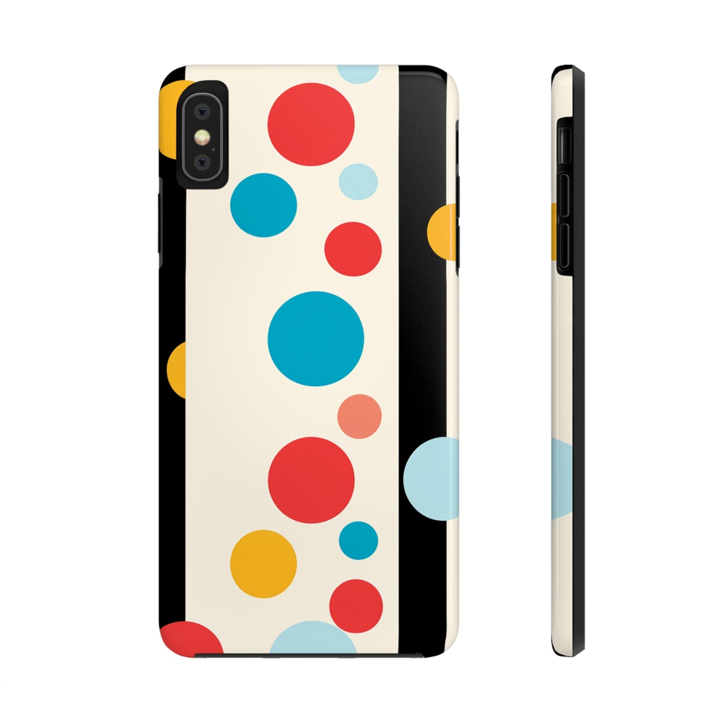 Classic Meets Creative: Abstract Polka Dots Tough Case for iPhone