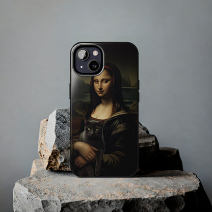 Mona Lisa with Cat iPhone Case | Art Phone Cases