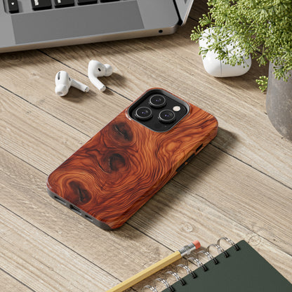 Elegant Timber: Faux Oak Wood Pattern | Dazzling Nature-Inspired iPhone Case