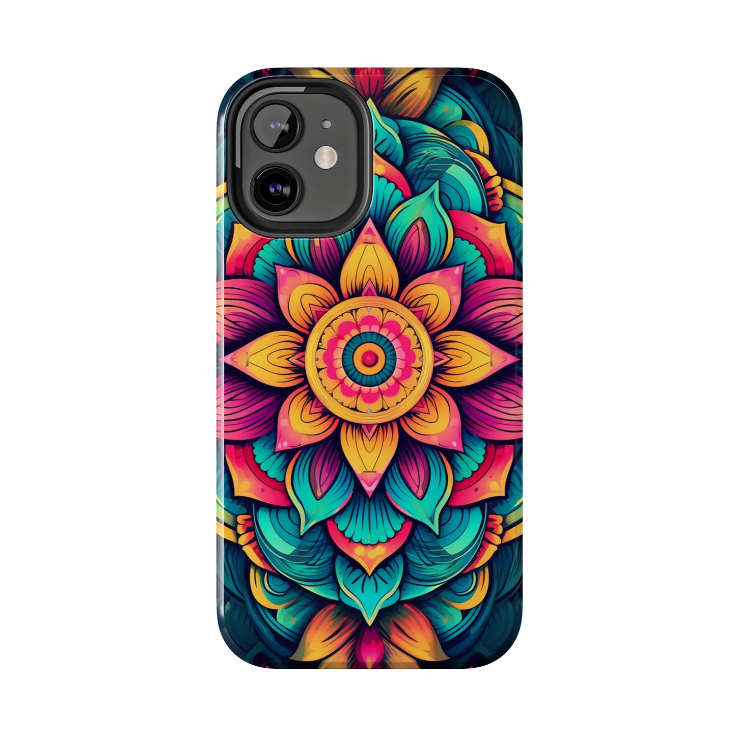 Cosmic Harmony: Rainbow Mandala | Spiritual Symmetry iPhone Case