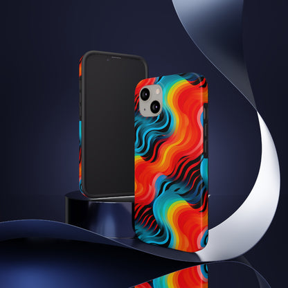 Color Splash Wave Pattern Tough iPhone Case | Embrace Vibrant Style and Reliable Protection