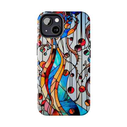 Golden Era Elegance: Art Deco Stained Glass iPhone Case | Vintage Glamour in Modern Protection