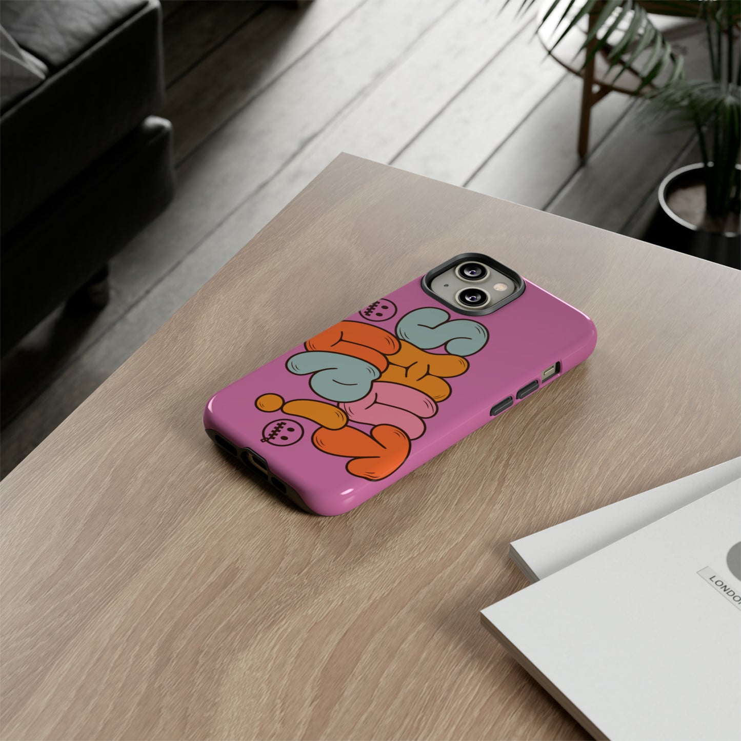 Shut Up Phone Case | Warm Retro Psychedelic Colors | For iPhone, Pixel, Samsung