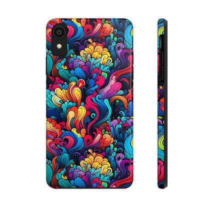 Psychedelic Rainbow Tough iPhone Case | Embrace Vibrant Style and Reliable Protection