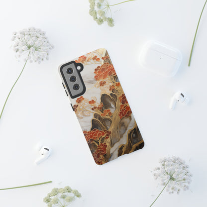 Chiyogami Floral Tough iPhone Case Galaxy S23 S22 S21 S20 Plus Ultra | Iphone 14 13 12 11 8 Pro Max Mini | Pixel 7 6 Pro 5 | Japanese Boho