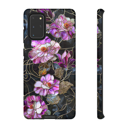 Magenta Color Floral Stained Glass Phone Case