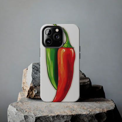 Green or Red Hot Chiles iPhone Case | New Mexico Fiery Flavors for Spice Lovers