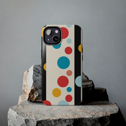 Classic Meets Creative: Abstract Polka Dots Tough Case for iPhone