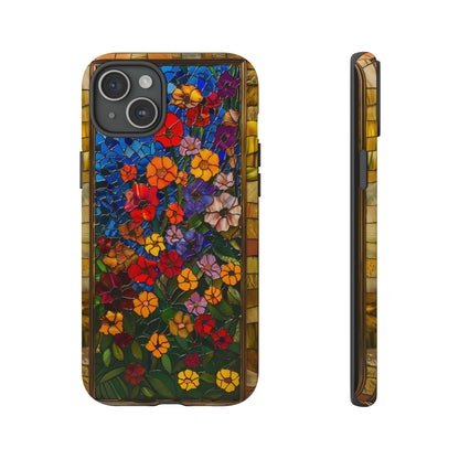 Gustav Klimt Style Flower Garden Painting Phone Case for iPhone 15, 14, Pro Max, 13, 12 & Samsung Galaxy S23, S22, S21, Google Pixel