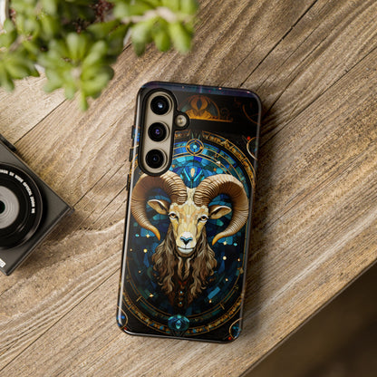 Aries Astrology Stained Glass Design Phone Case