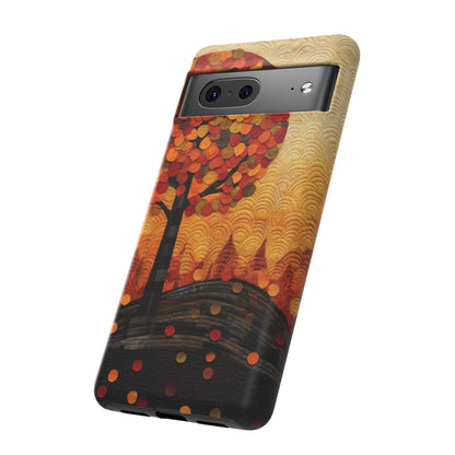 Autumn iPhone Case, Forest Embroidered Style Phone Case