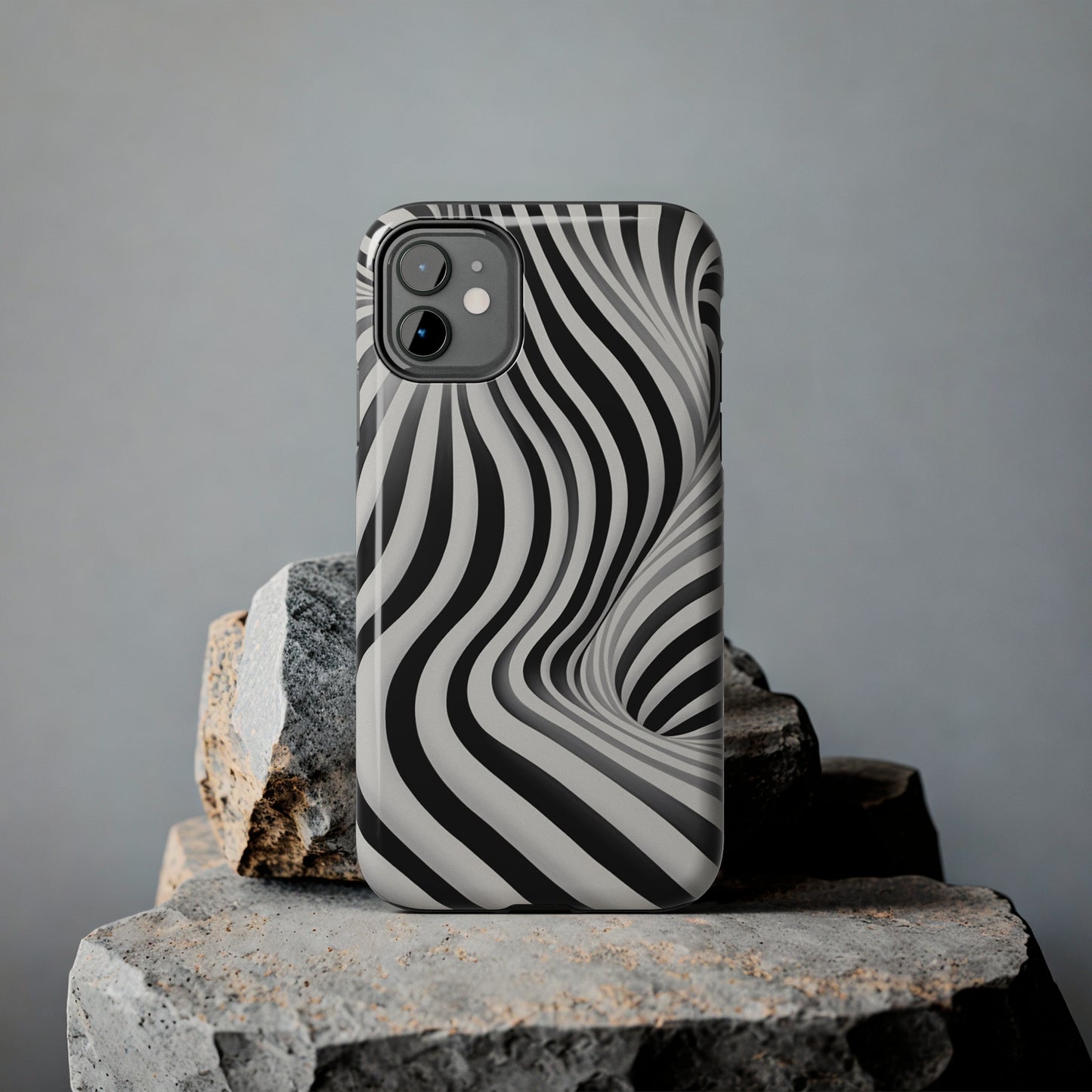 Twist Your Perception: Optical Illusion Tough Case for Apple iPhone Models – Where Art Meets Function