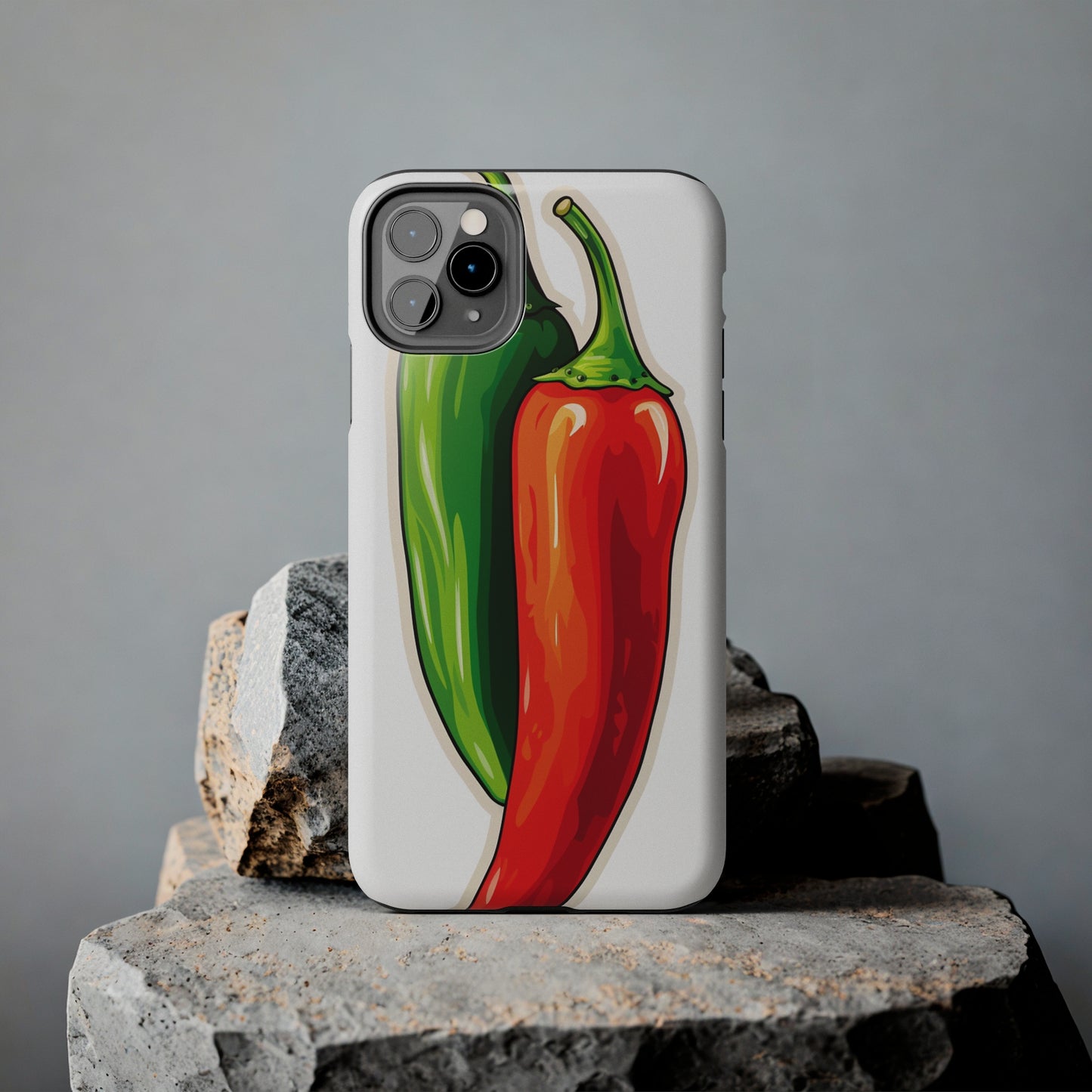 Green or Red Hot Chiles iPhone Case | New Mexico Fiery Flavors for Spice Lovers