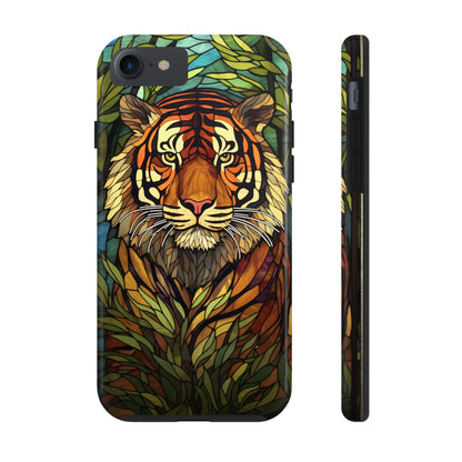 Tiger Stripes Stained Glass Jungle iPhone Tough Case | Unleash Your Wild Side with Exquisite Design and Reliable Protection