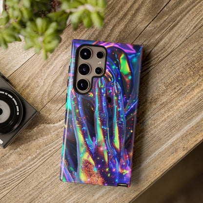 Marbled opalescent Holographic Print Phone Case