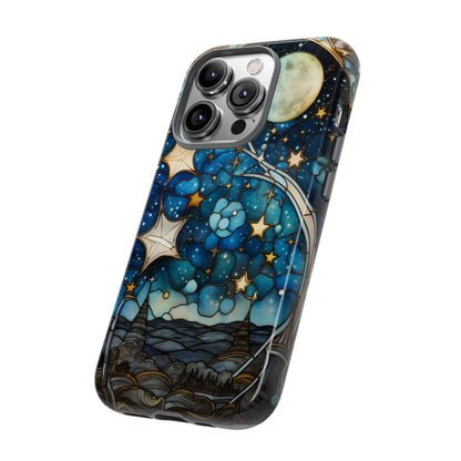 Boho Starry Night Stained Glass Artistry Phone Cover