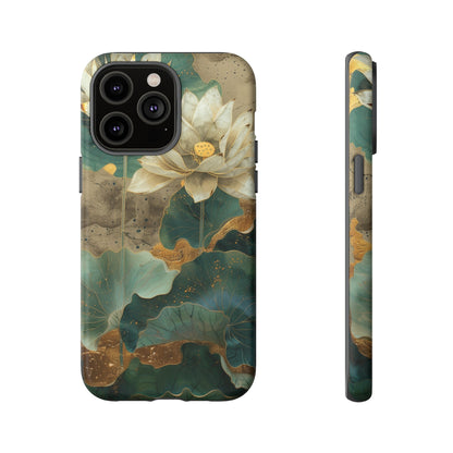 Zen Stained Glass Lotus Floral Design Phone Case