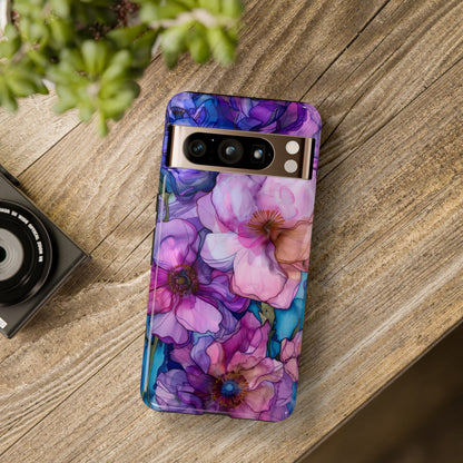 Purple Flower Stained Glass Phone Case