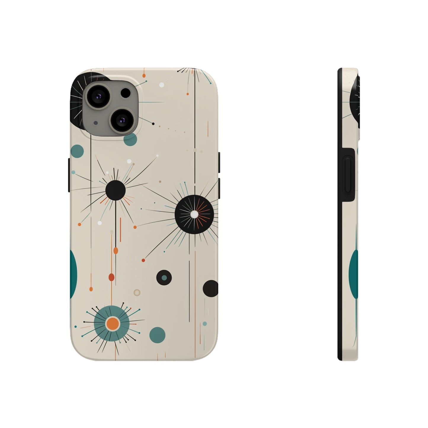 Mid-Century Atomic Age Tough iPhone Case | Retro Phone Cover