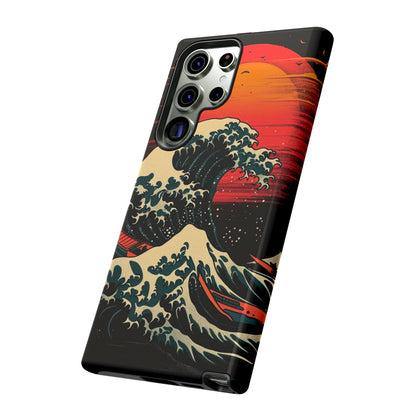 Great Wave off Kanagawa Retro Sunset