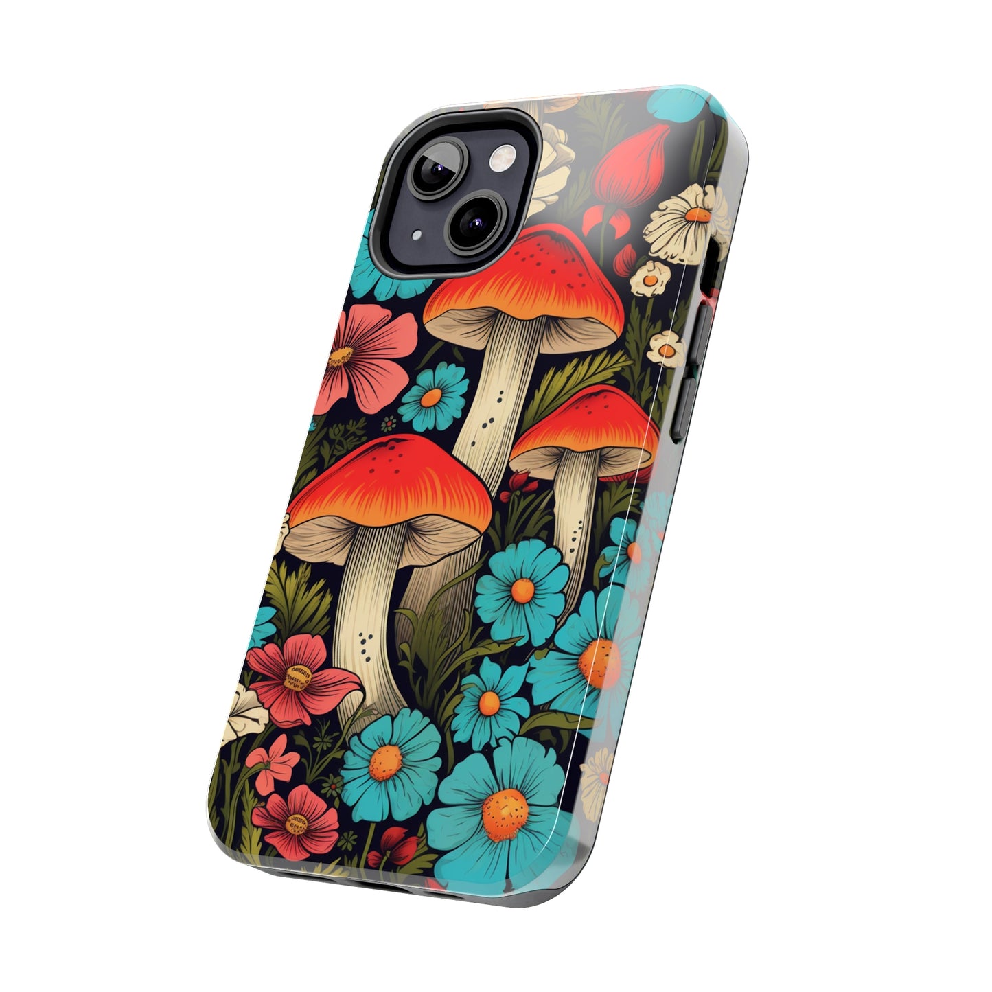 Psychedelic Retro Mushrooms iPhone case | Dive into Vintage Vibes