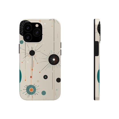 Mid-Century Atomic Age Tough iPhone Case | Retro Phone Cover