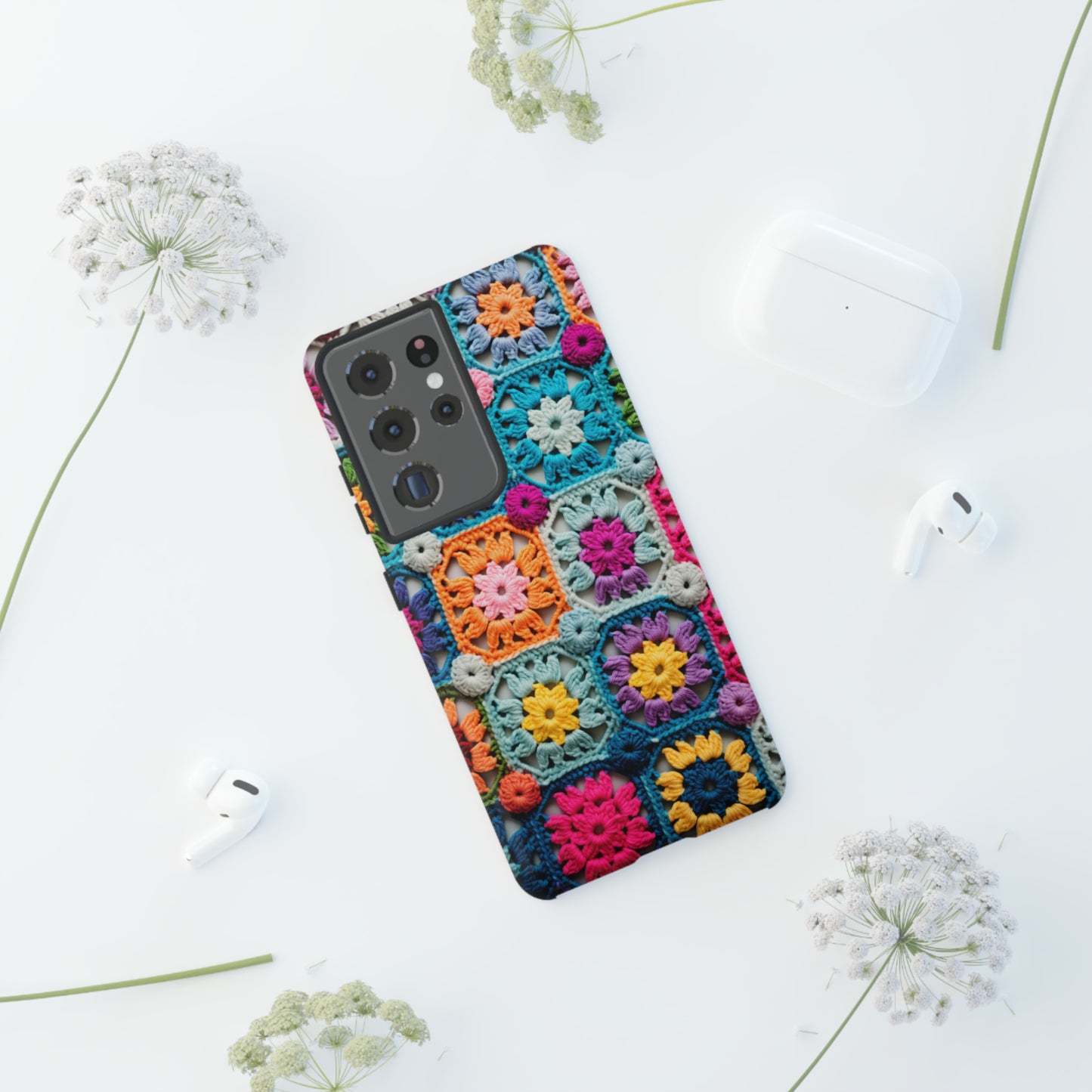 Vintage Crochet Blanket Look Phone Case