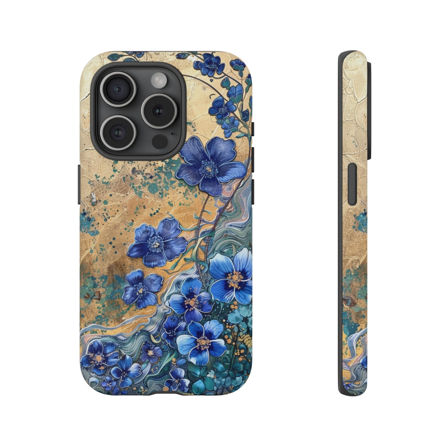 Forget Me Nots Vintage Color Splash Floral Design Phone Case