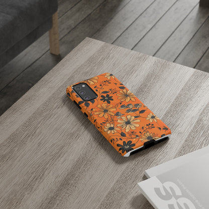 Orange Floral Phone Case Cute Summer Flower Aesthetic