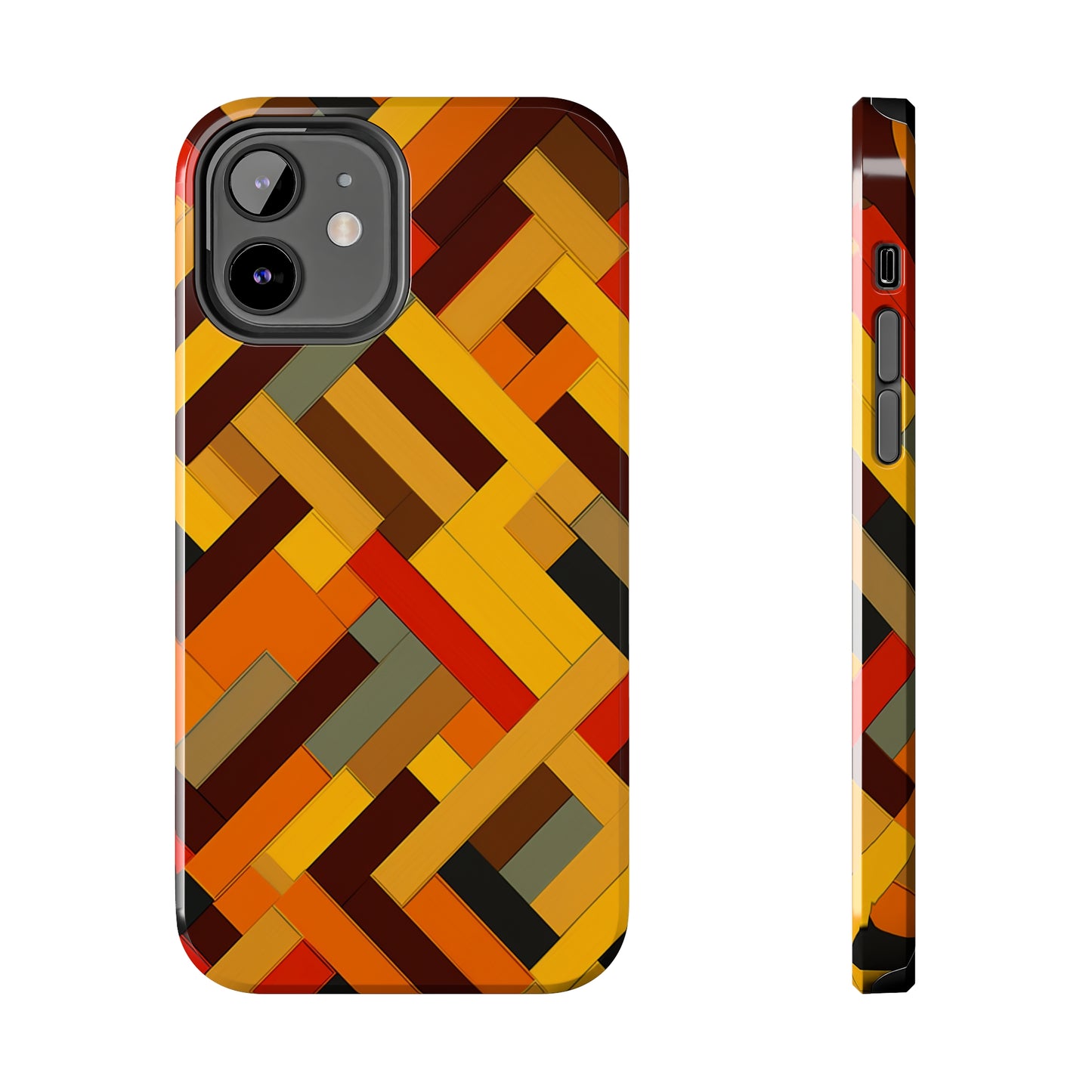 iPhone Tough Case: Intricate & Durable - The Weave Geometric Art Pattern