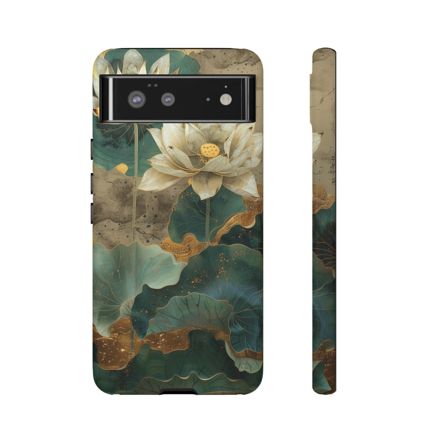 Zen Stained Glass Lotus Floral Design Phone Case